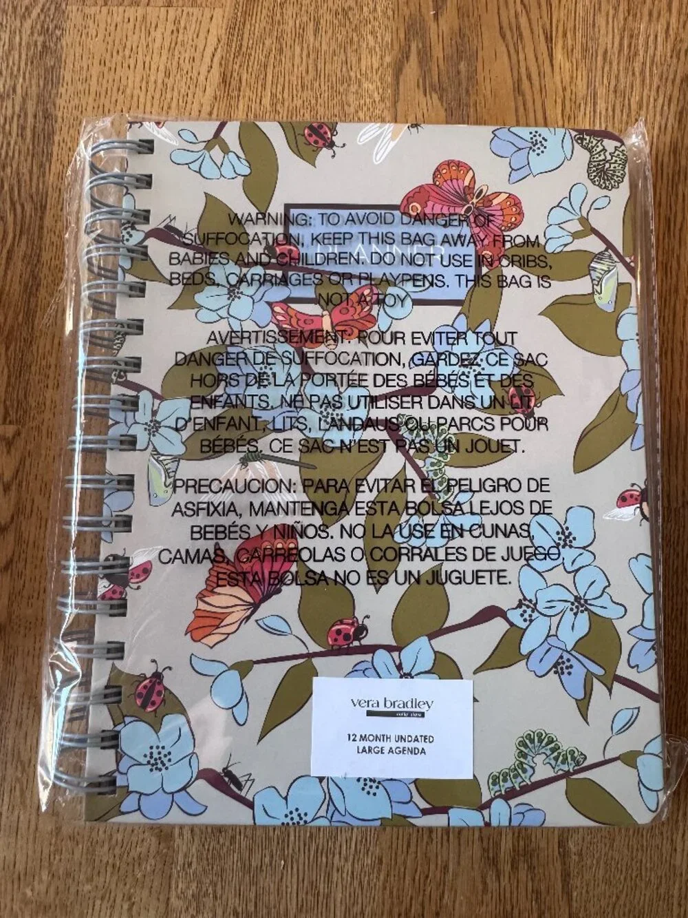 Vera Bradley 12 Month Undated Large Agenda Planner Abuzz NWT